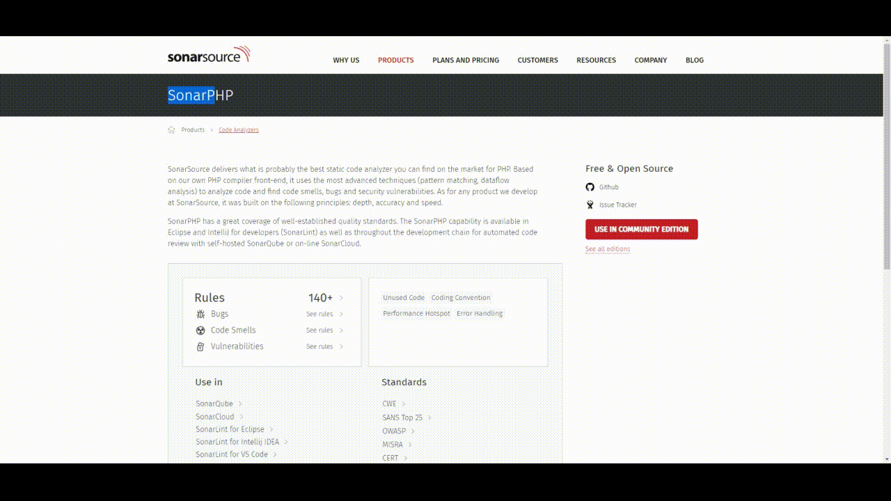 Sonar php hacker combat