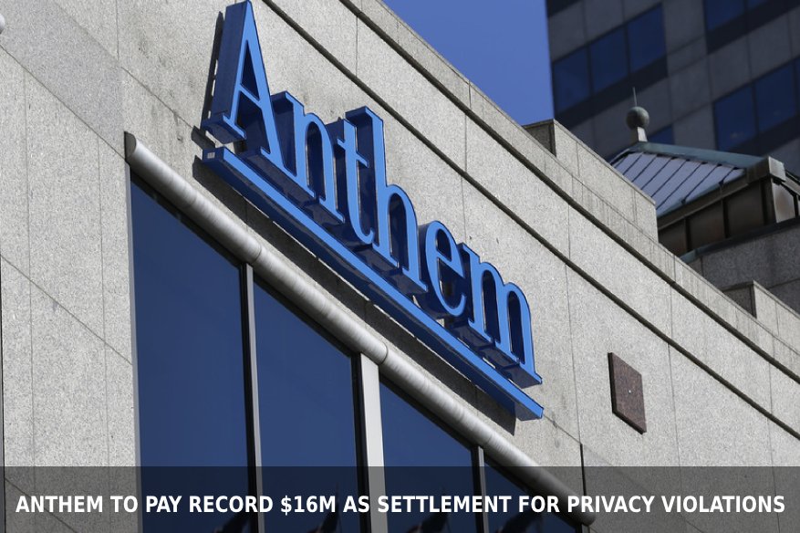 Anthem to Pay Record 16M as Settlement for Privacy Violations
