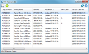 USB Historian