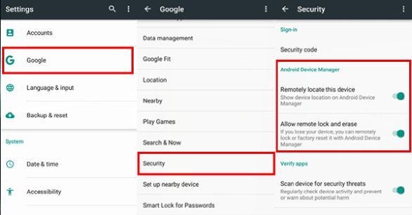 Enable Security Settings